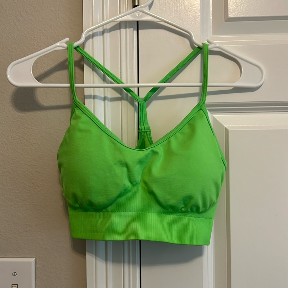 lime green gymshark sports bra